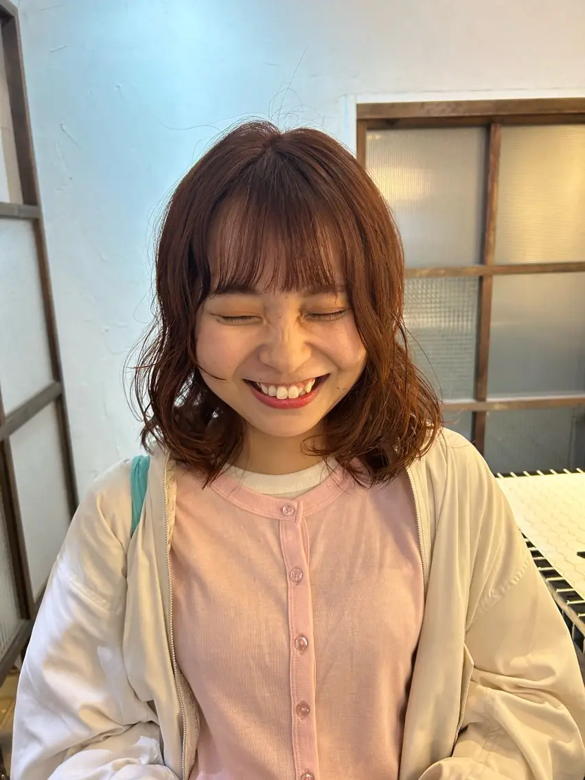 ミディアム パーマ カット パーマ トリートメント MOMOKA💫 YARD【学芸大学】のヘアスタイル