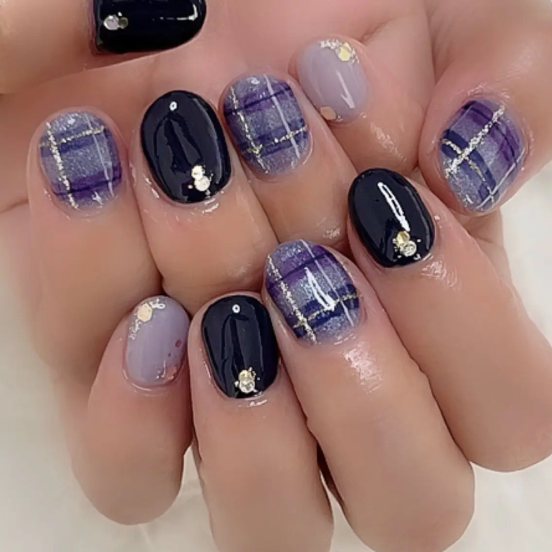 ネイル ネイビー 🩵池袋heart nail🩵のネイルデザイン