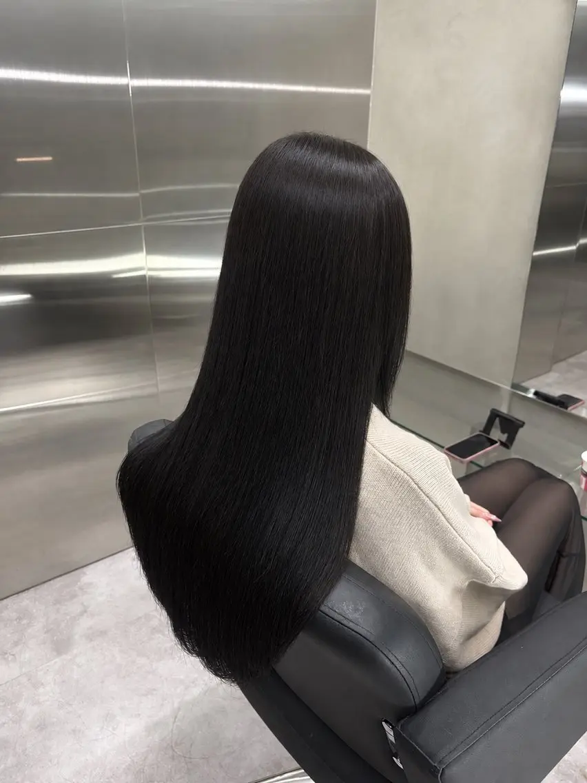 ロング 縮毛矯正 トリートメント あゆな\メンズカット \髪質改善のヘアスタイル