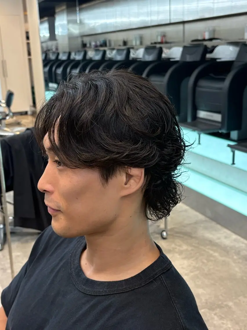 ミディアム パーマ カット パーマ 🌀パーマ特化🌀 たいき✨のヘアスタイル