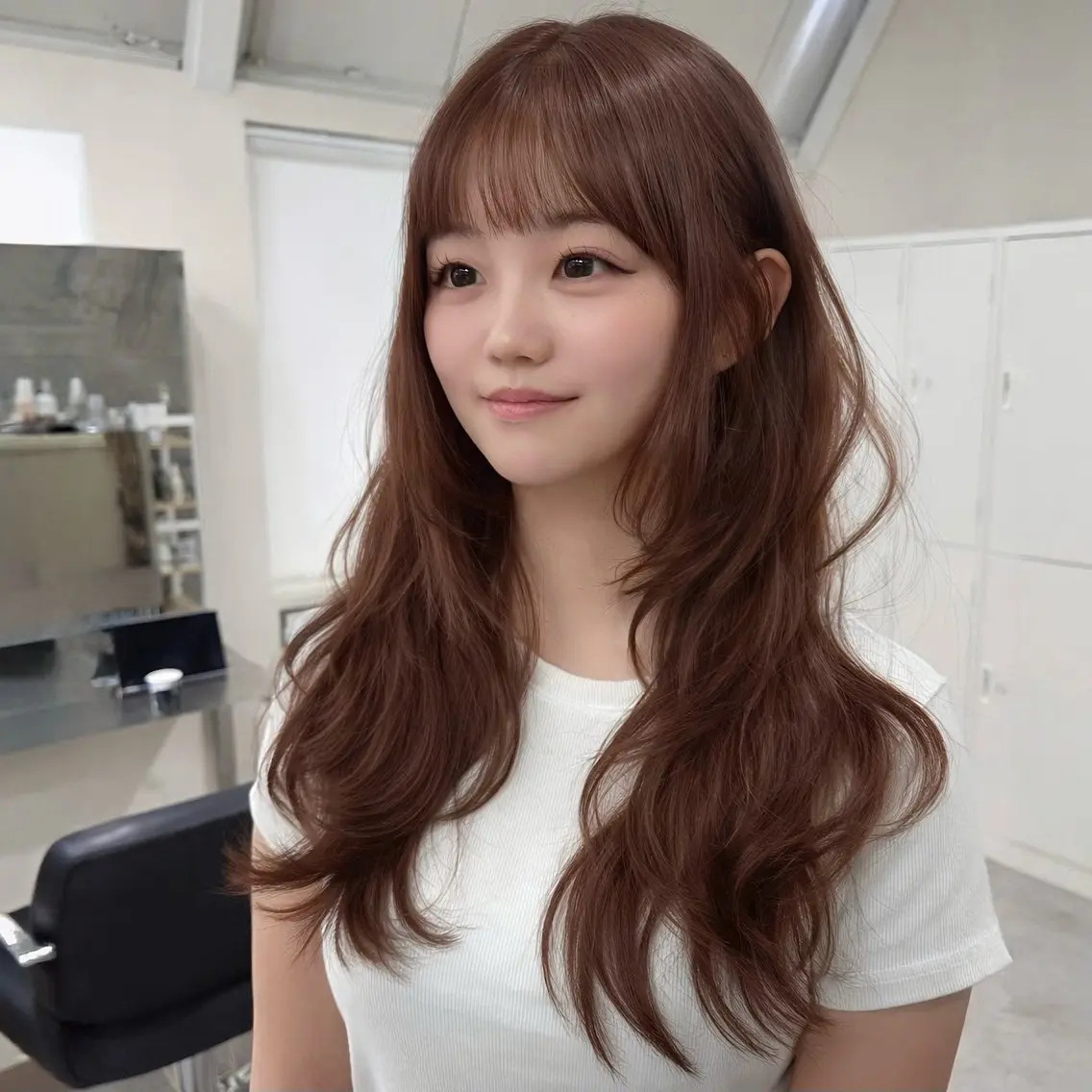 ロング カラー カット ヘアカラー トリートメント 🎀レイヤー×透明感 ×髪質改善🎀米田のヘアスタイル