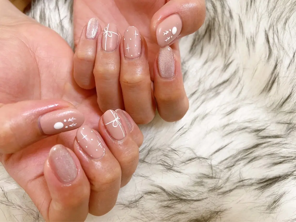 ネイル オーロラネイル フットネイル フレンチネイル ジェルネイル 韓国ネイル kiki nail &brow二子玉川のネイルデザイン