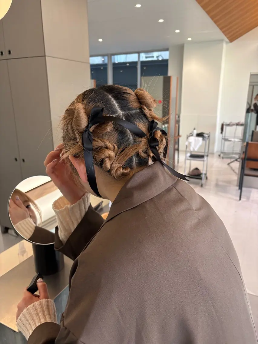 セミロング ヘアアレンジ レイヤーカット矢場町 /Shizuki🦤のヘアスタイル