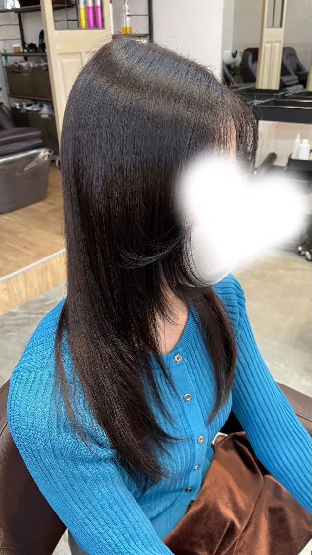 セミロング レイヤーカット カット ヘアカラー トリートメント 🦋艶髪縮毛矯正 /なおのヘアスタイル