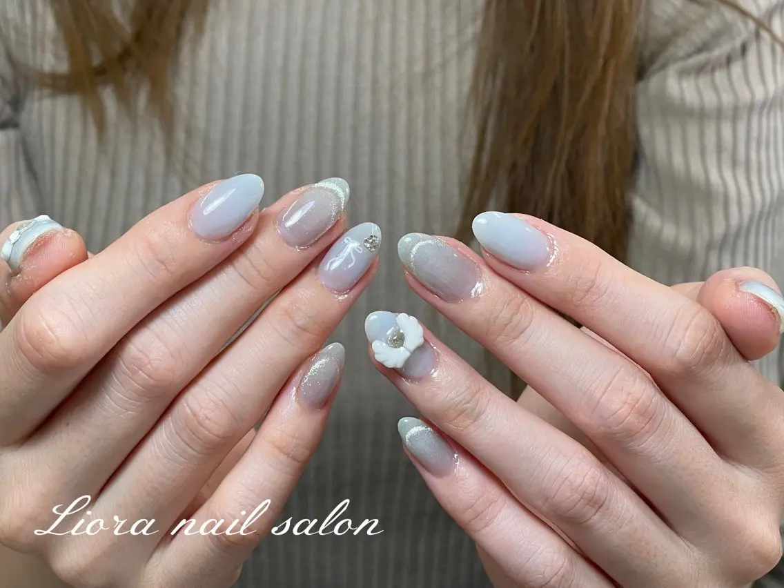ネイル チークネイル フットネイル フレンチネイル ジェルネイル ガーリー ハンドネイル Liora nailのネイルデザイン