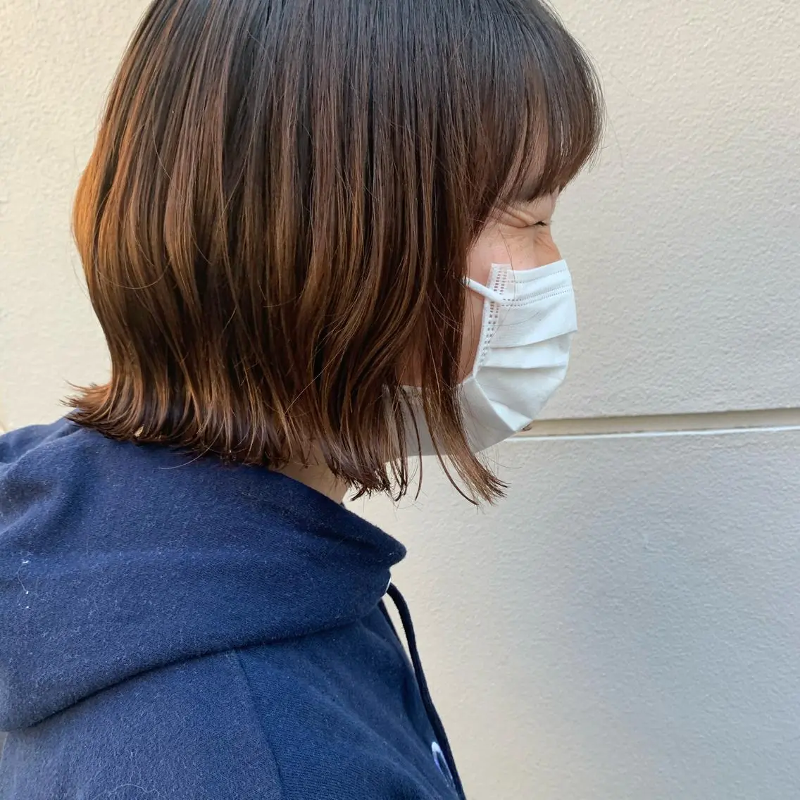 ショート カラー ヘアアレンジ サナ🌱 切りっぱなしボブのヘアスタイル