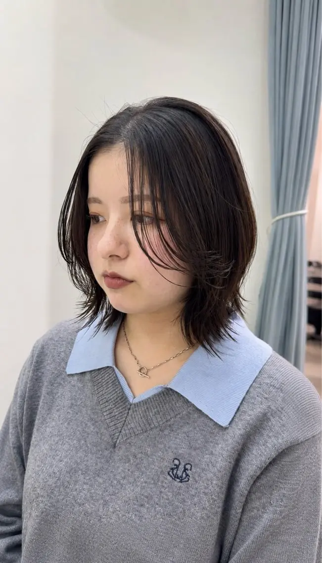ミディアム カラー 石井歩 広島/ボブ/レイヤーのヘアスタイル