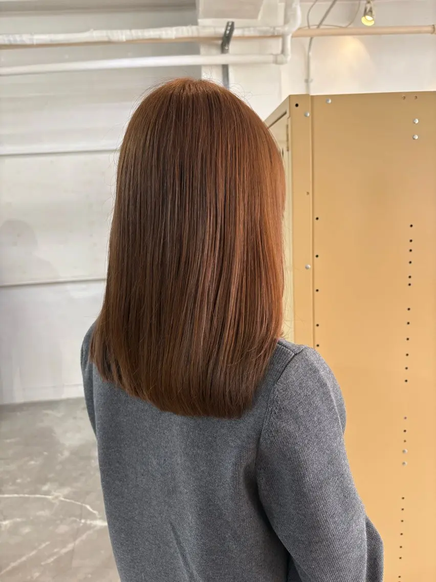 セミロング カラー ブラウンカラー カット ヘアカラー ERII /伏見 カットモデル募集中！のヘアスタイル