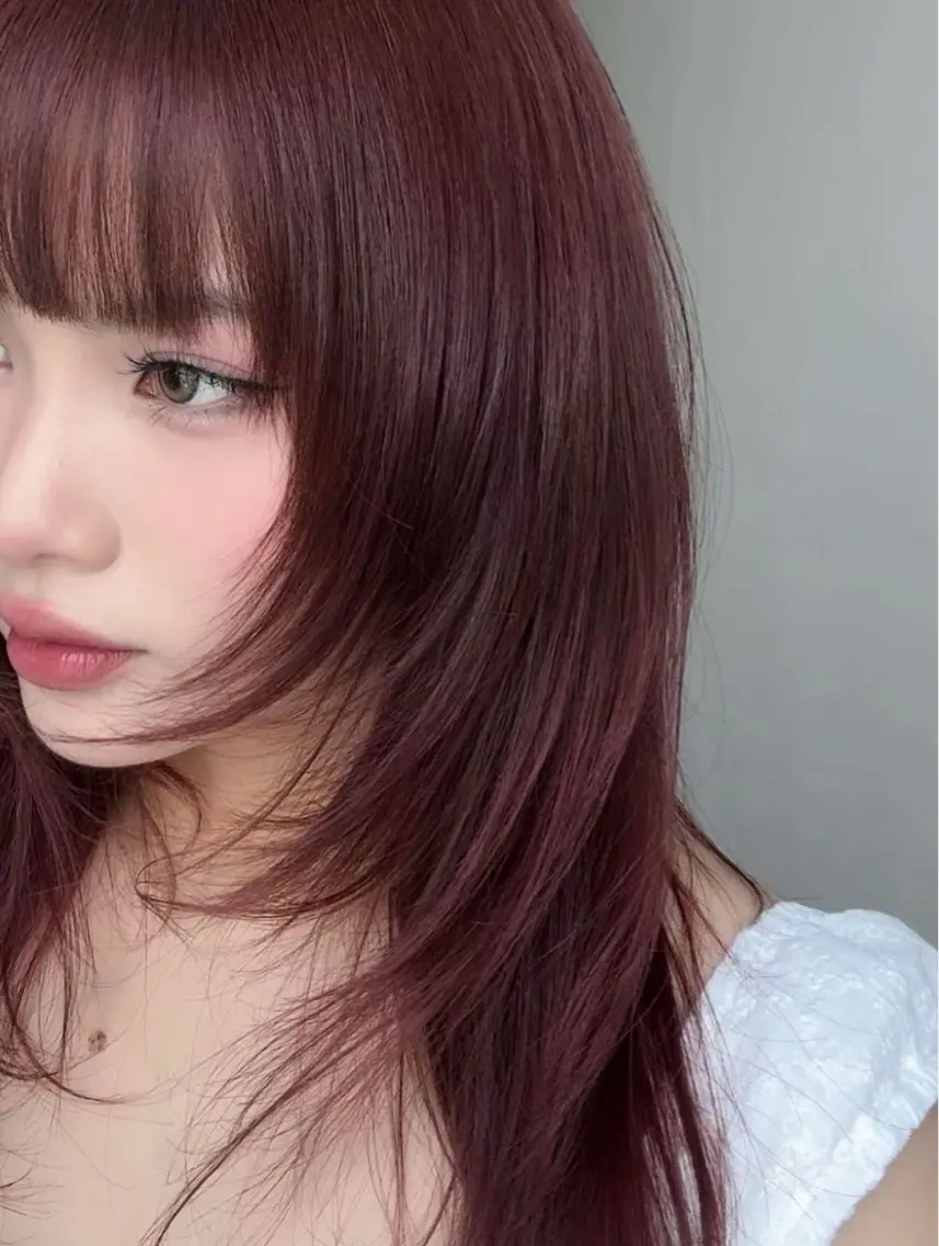 ミディアム カラー カット ヘアカラー トリートメント 🪐韓国艶カラー/ 縮毛/加野彩果🪐のヘアスタイル