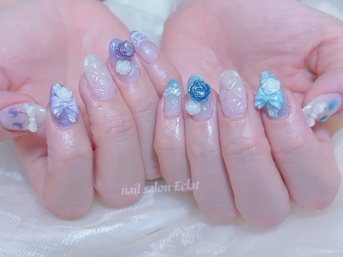 ネイル ハンドネイル ネイルサロンエクラ 🫧Shizukaのネイルデザイン