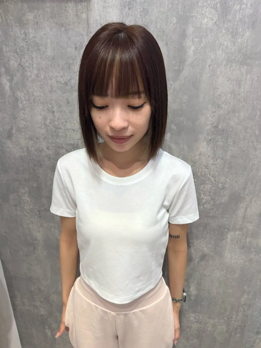ミディアム カラー 赤み無し柔らかカラー 【梅田】madokaのヘアスタイル