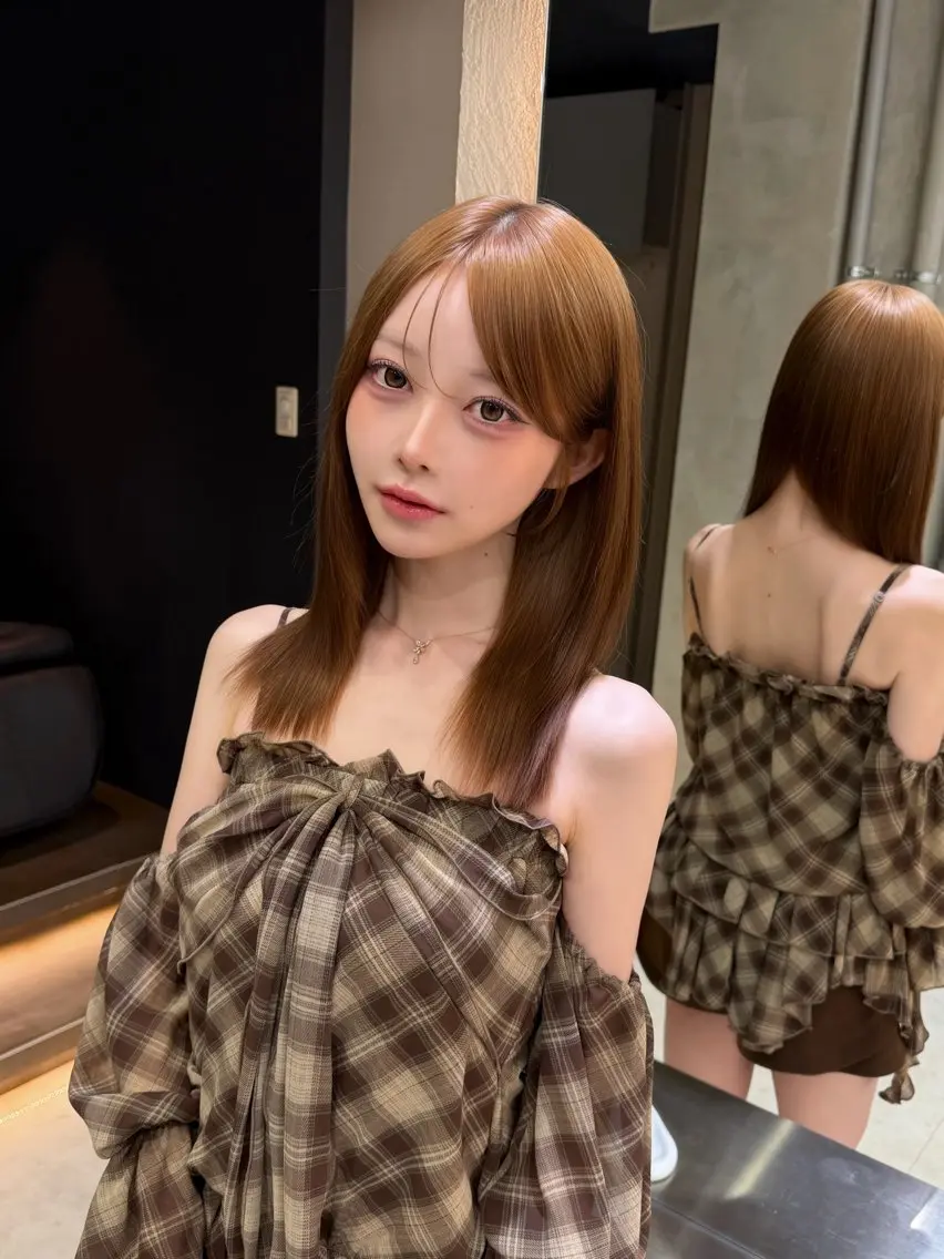 セミロング 縮毛矯正 トリートメント カット 縮毛矯正 トリートメント 🫧髪質改善 講師🫧🍎幹細胞のヘアスタイル