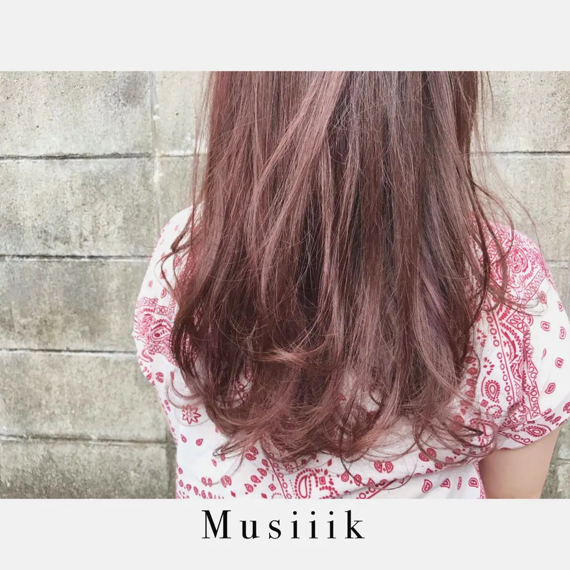 セミロング カラー ベージュカラー ブリーチ ピンクカラー ピンクベージュ トリートメント Musiiik hairのヘアスタイル