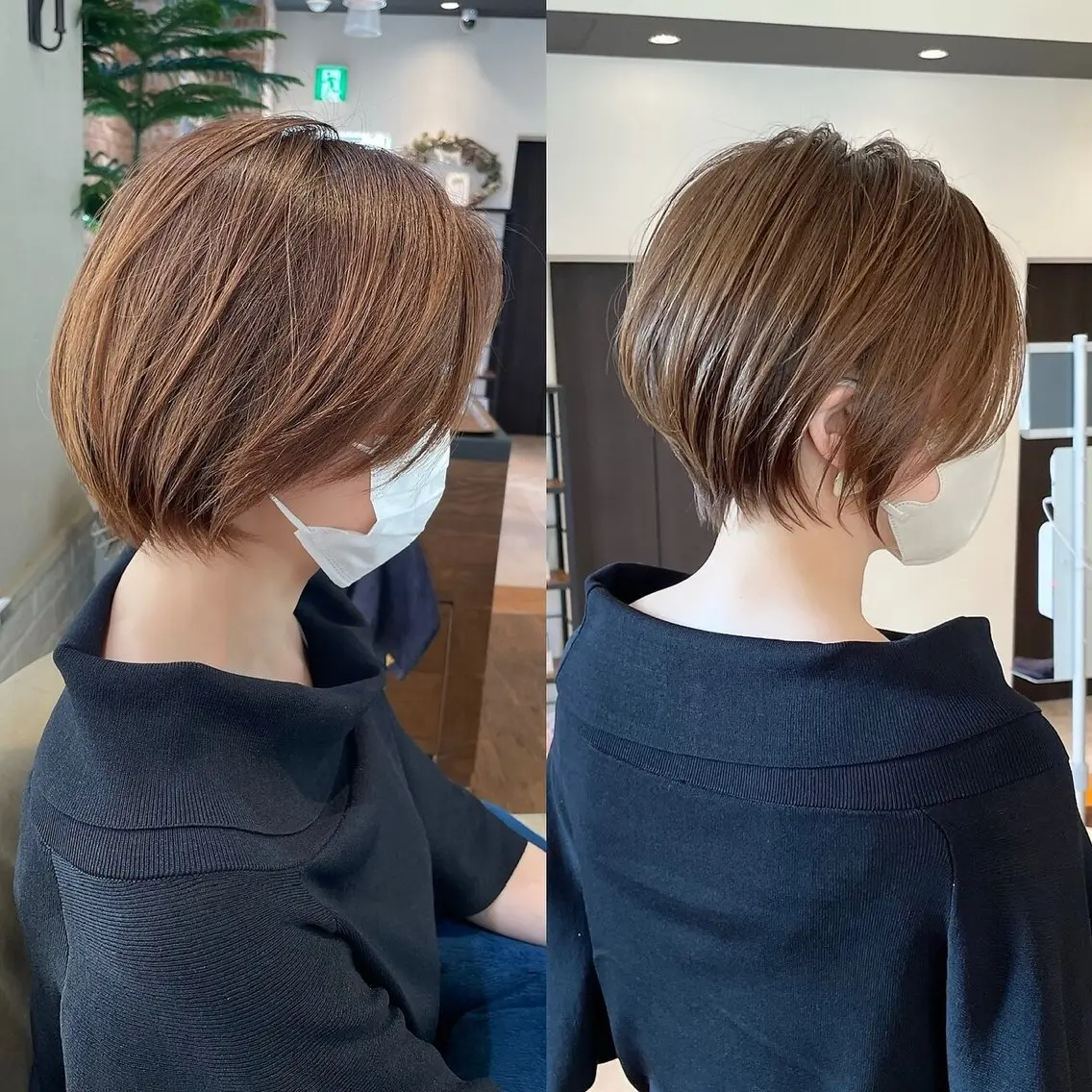 ショート ショートボブ ハンサムショート 丸みショート ボブ くびれヘア 銀座/大人ショート /絶壁解消/若狭真央のヘアスタイル