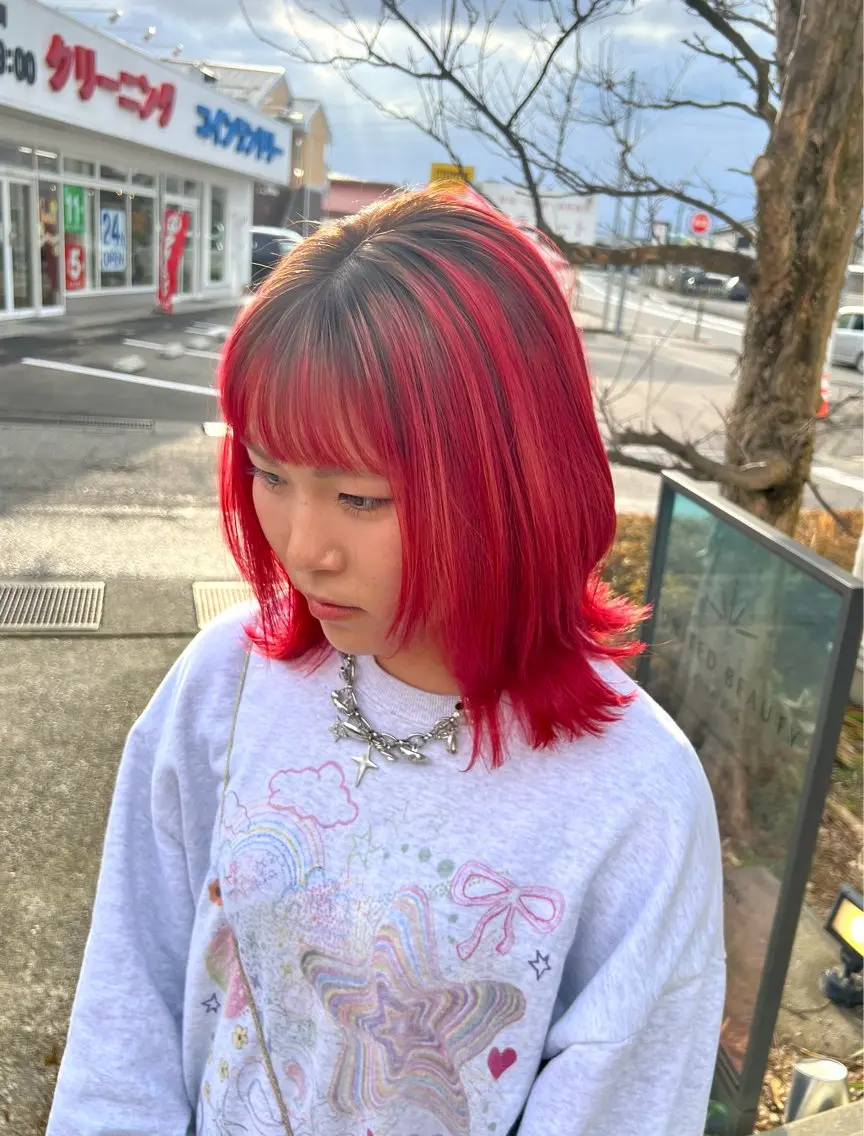 ミディアム カット ヘアカラー 池本 勇大のヘアスタイル