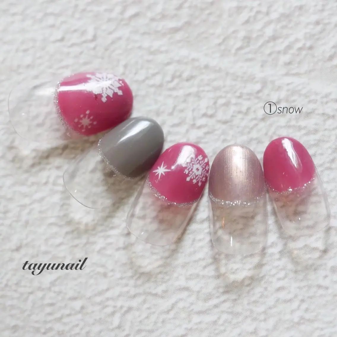 ネイル アートネイル ブルー フレンチネイル ジェルネイル キラキラネイル ネイルサロン 【たゆnail】のネイルデザイン