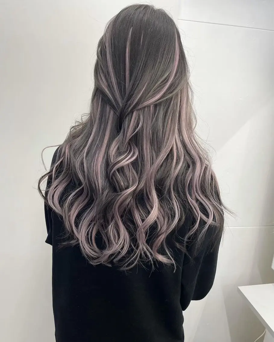 セミロング カラー ブリーチ ハイライトカラー ハイライト 荒金 大翔のヘアスタイル
