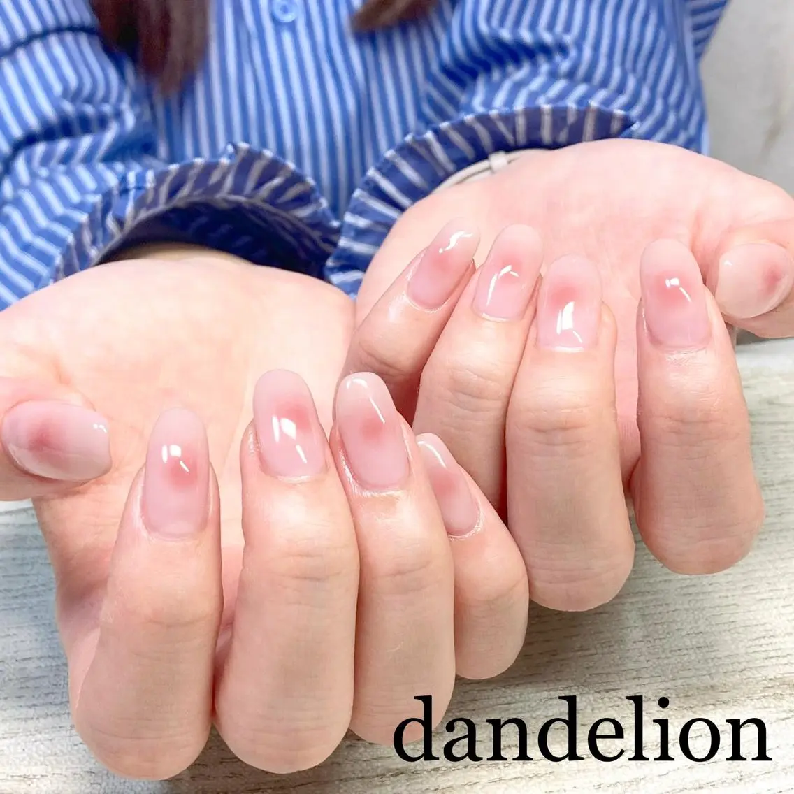 ネイル チークネイル ハンドネイル ハンドケア dandelion ダンデライオンのネイルデザイン