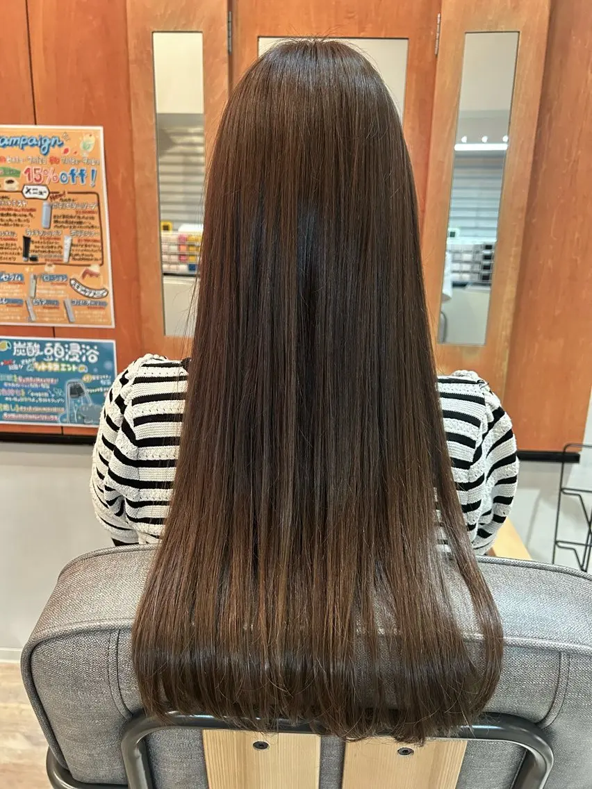 ロング カラー ヘアカラー トリートメント cutforyou 真愛のヘアスタイル