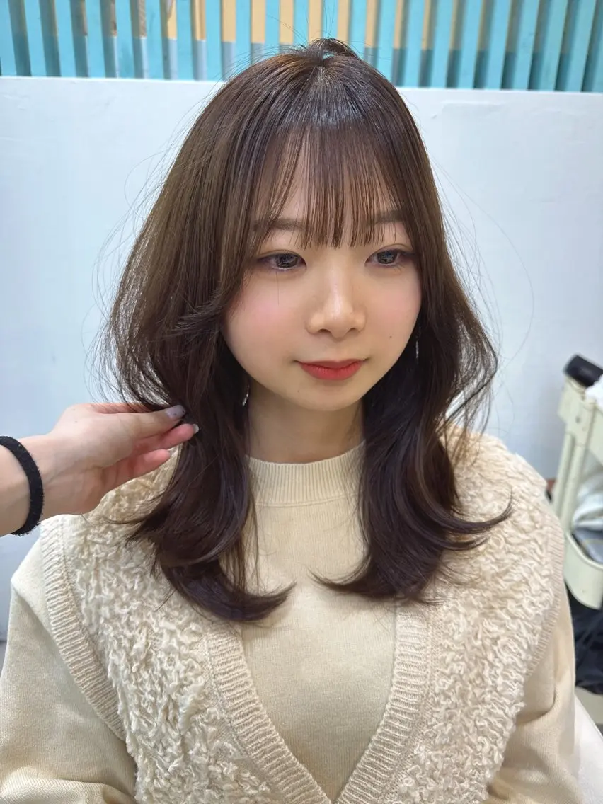 ミディアム カラー 韓国風ヘア レイヤーカット カット ヘアカラー トリートメント 透明感カラー🫧ヘア セット🫧松本菜月の眉毛・アイブロウイメージ