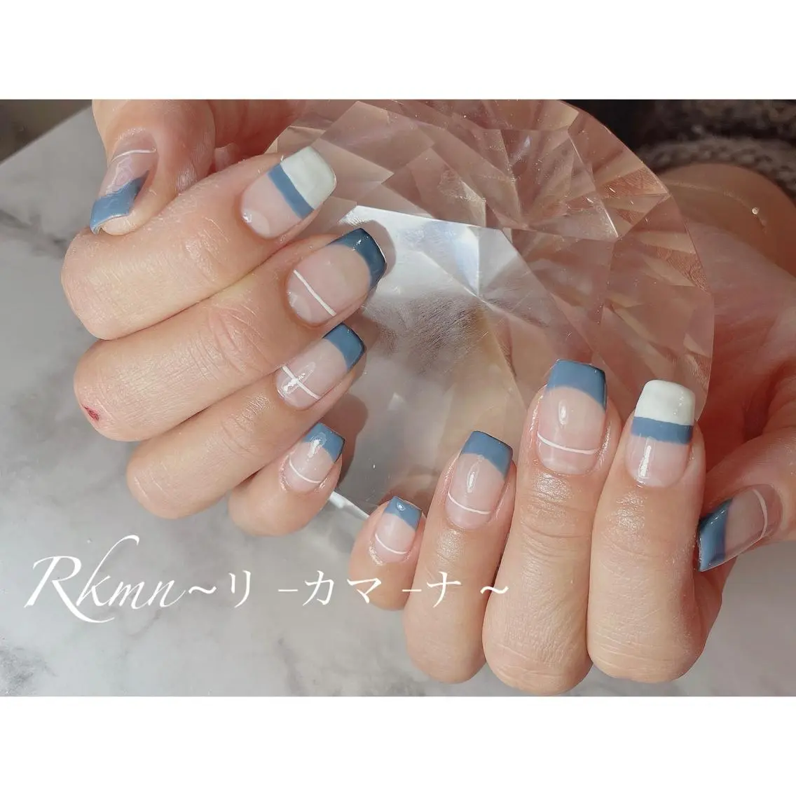 ネイル アートネイル フレンチネイル 春ネイル ホワイト ハンドネイル フットネイル ハンドケア Rkmn ~リ-カマ-ナ~のネイルデザイン
