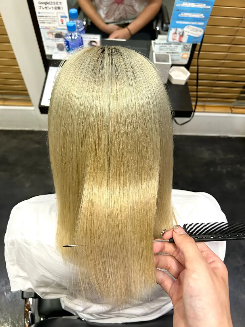 カット+アディクシーカラー+癖を抑えるヒタ髪質改善トリートメント【nui 茨木】の写真