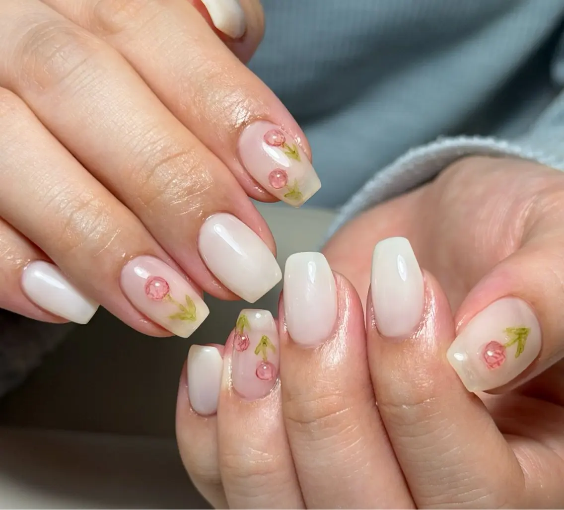ネイル ハンドネイル ハンドケア 🍑 momo_nailのネイルデザイン