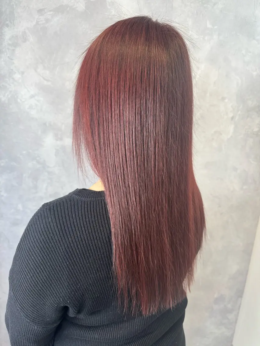 ロング カラー ヘアカラー トリートメント ヒヨシ ルナのヘアスタイル