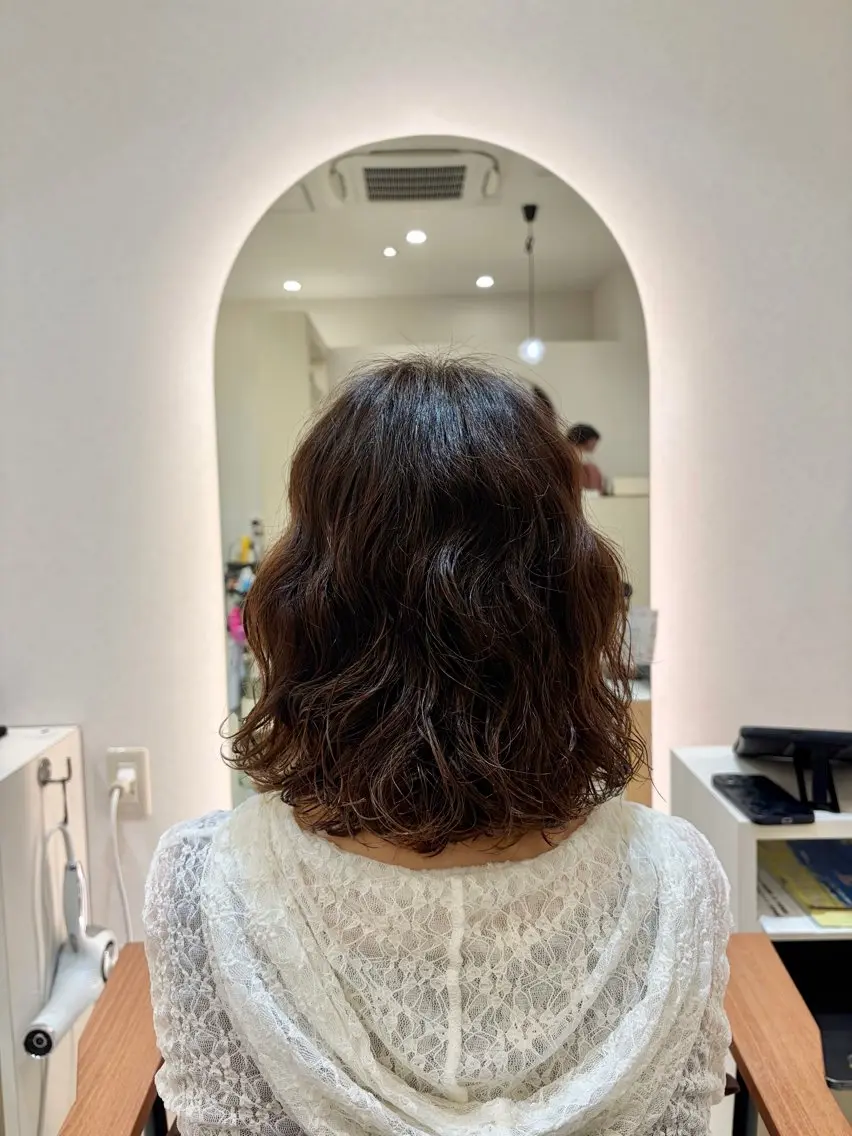 ミディアム パーマ ミディアムパーマ VISAGE dio /みゆのヘアスタイル