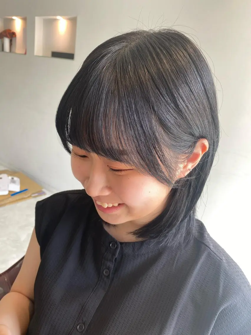 似合わせカット+前髪コスメパーマ¥7470の写真