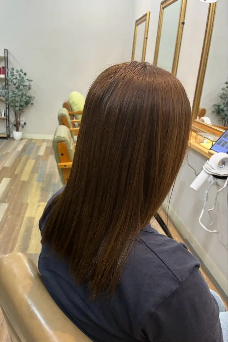 ロング カット 縮毛矯正 泉大津　髪質改善 たかこのヘアスタイル