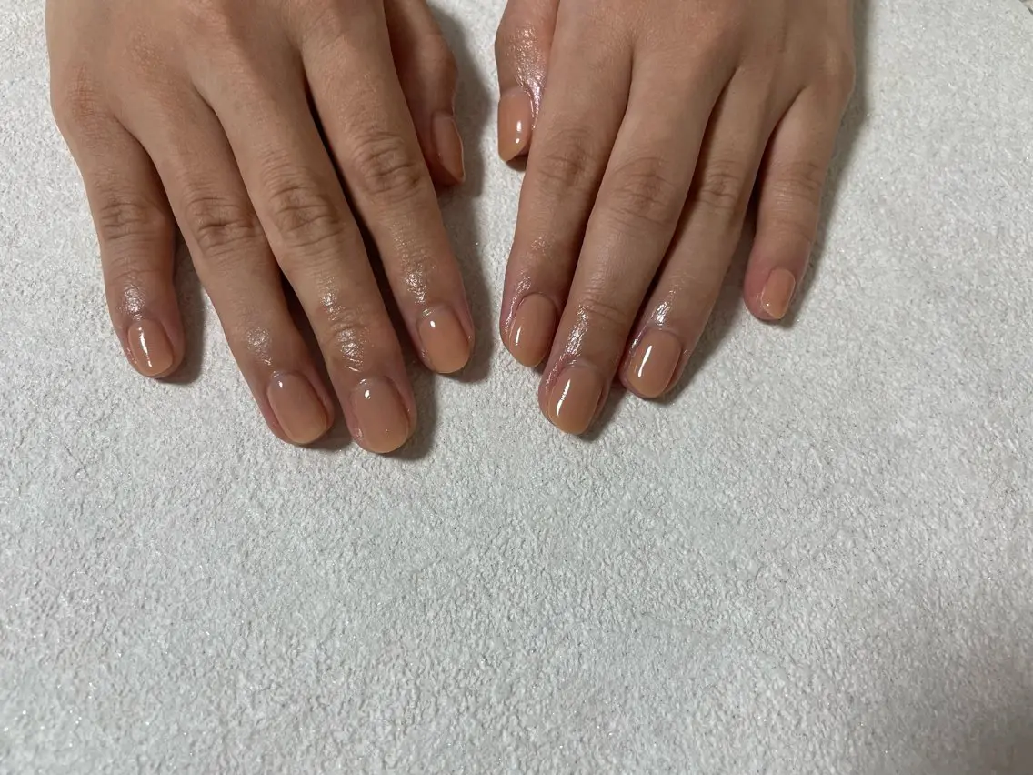 ネイル ジェルネイル 韓国ネイル メンズネイル ワンカラーネイル パラジェル kiki nail たまプラーザのネイルデザイン