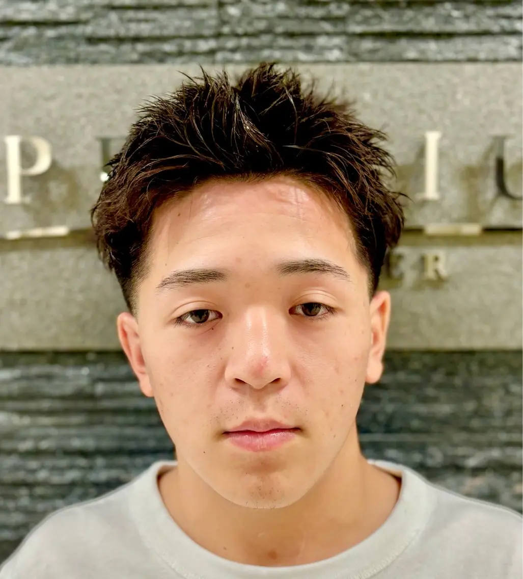 ショート パーマ メンズ メンズパーマ スパイキーショート ショートヘア 藤沼 唯斗※注意事項必読※のヘアスタイル