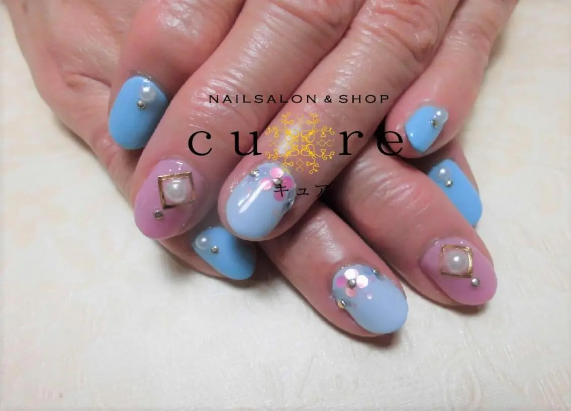 ショート ネイル ネイルサロン Cureのネイルデザイン