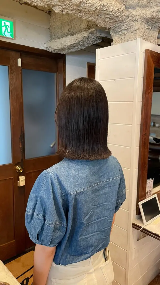 ミディアム 縮毛矯正/レイヤー/ ボブ♡Natsukiのヘアスタイル
