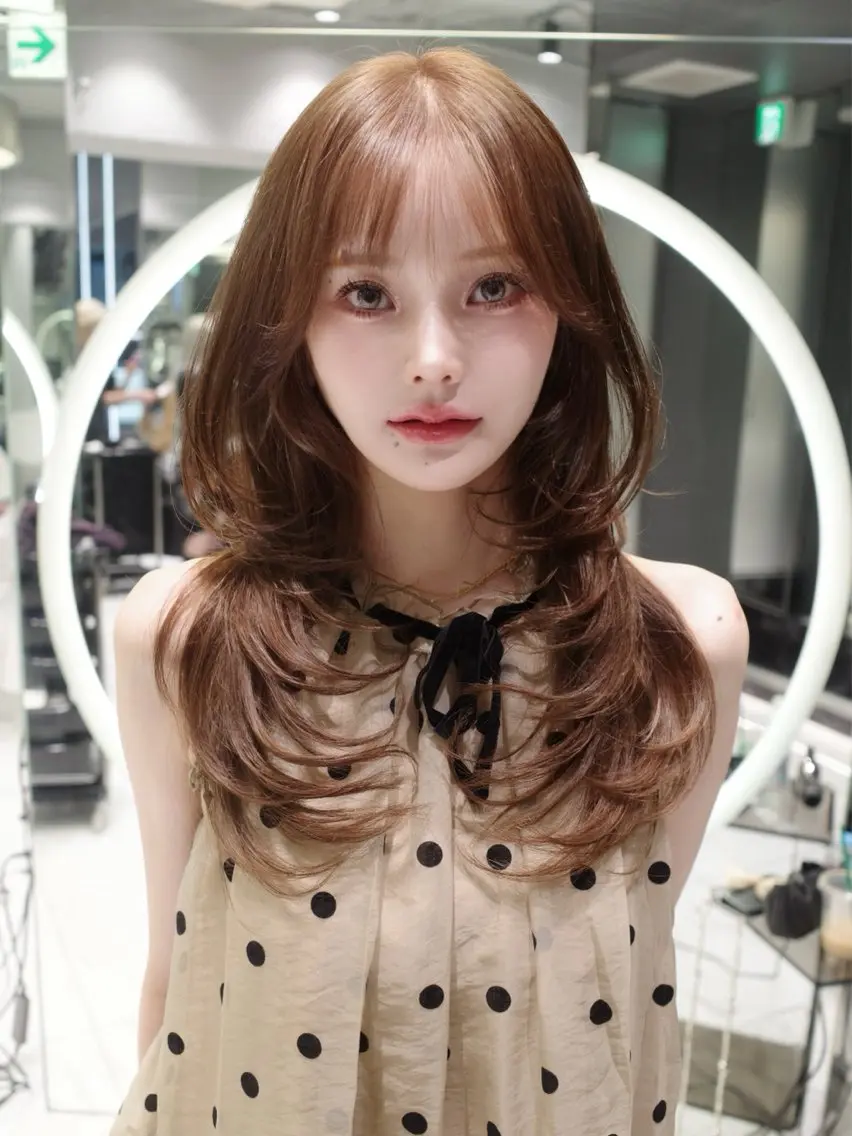 カラー つばさ☁️ 中韓MIXスタイルのヘアスタイル