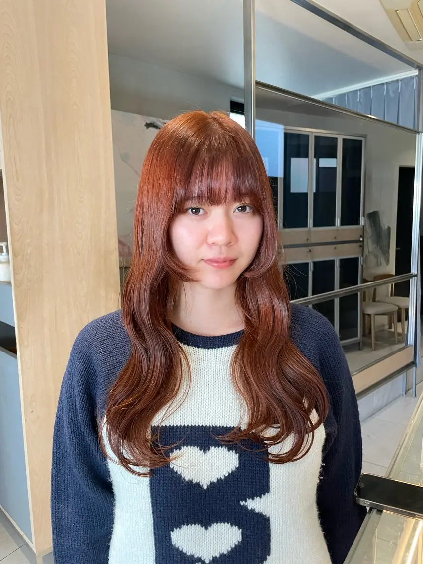 🩵前髪カット&補修トリートメントカラーの写真