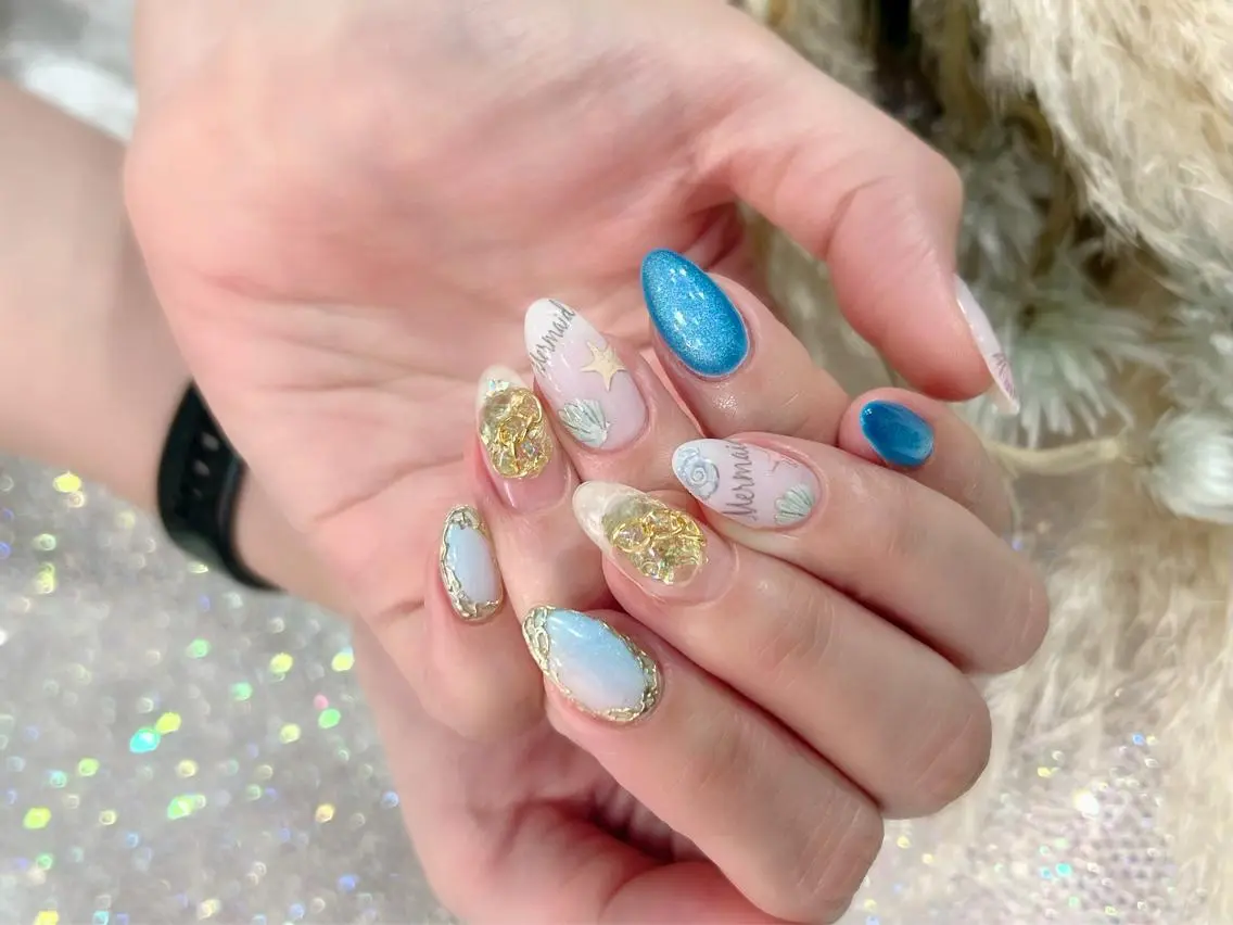 ネイル 夏ネイル ハンドネイル ハンドケア nailsalon mintのネイルデザイン