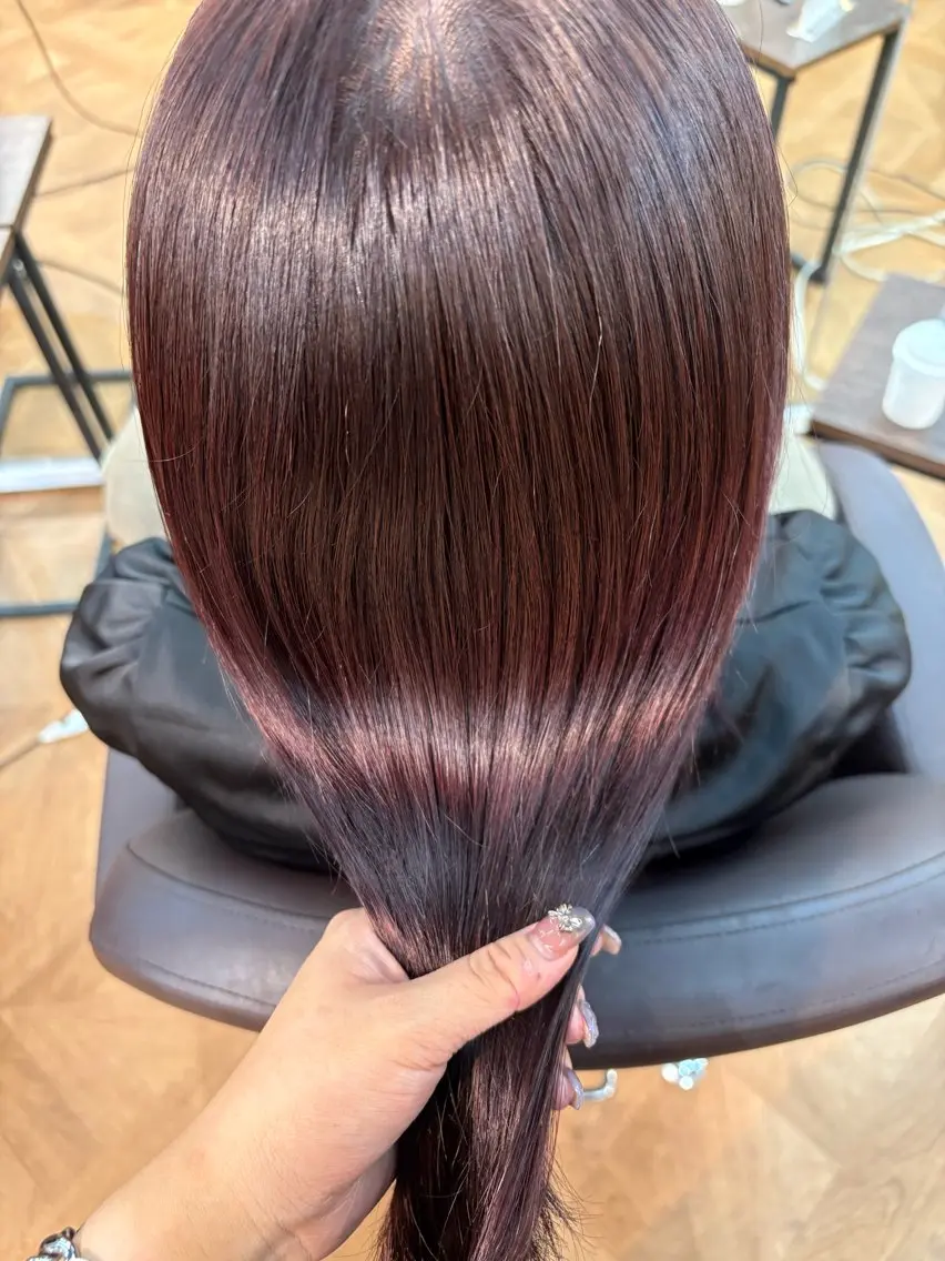ミディアム ピンクブラウン 🍒Ayana🍒 艶カラー🍒のヘアスタイル