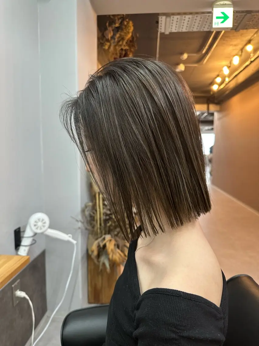 ミディアム カット ヘアカラー トリートメント Reb_keiji 👑小倉圭司のヘアスタイル