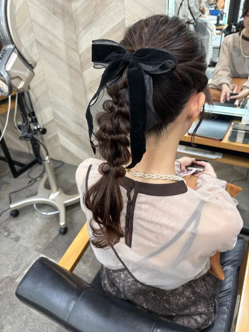 ロング ヘアアレンジ ポニーテール ヘアセット SHANTi 飯塚 ヘアセット/髪質改善のヘアスタイル