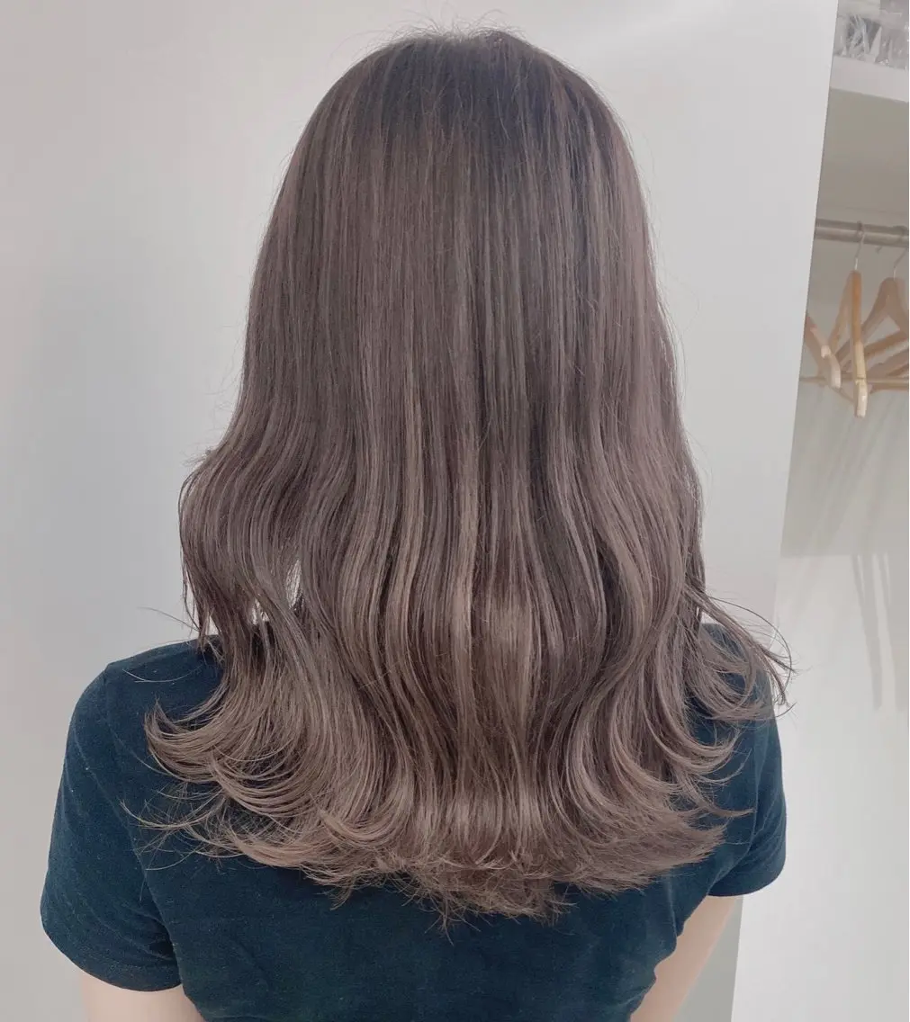 ロング カラー パーマ カット ヘアカラー トリートメント ♡透け感カラー 大賀哲平♡のヘアスタイル