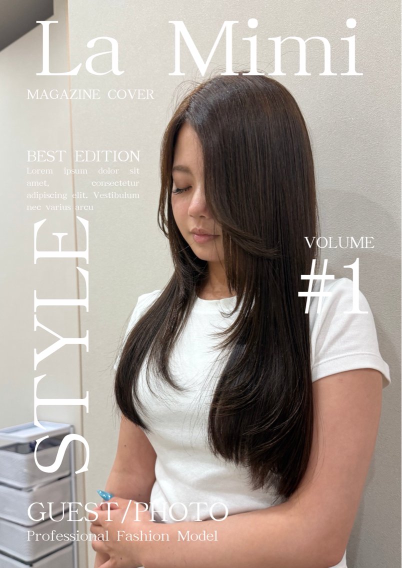 ロング アッシュ ミストバング ハイライト 髪質改善 レイヤーカット カット ヘアカラー 🫧La Mimi YUI🫧のヘアスタイル