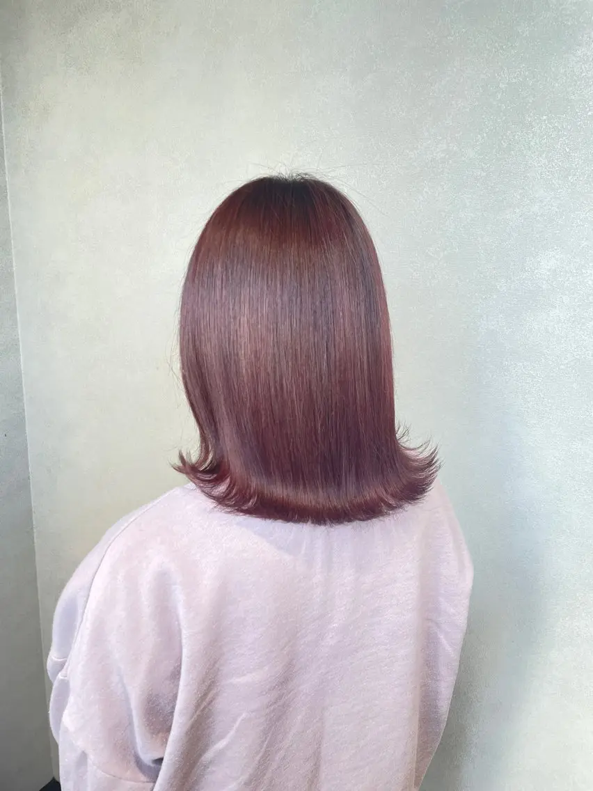 セミロング カラー ヘアカラー Anju／ 小顔カットのヘアスタイル