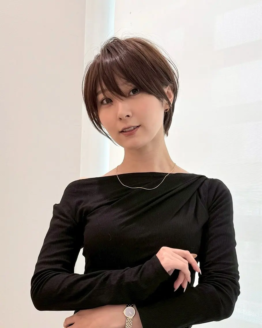 ショート カラー カット ヘアカラー 佐藤優晟/カラー/ 癖毛ショート/表参道のヘアスタイル