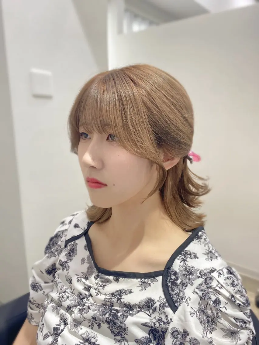 ミディアム YUZU🎀顔まわり ×レイヤーカットのヘアスタイル