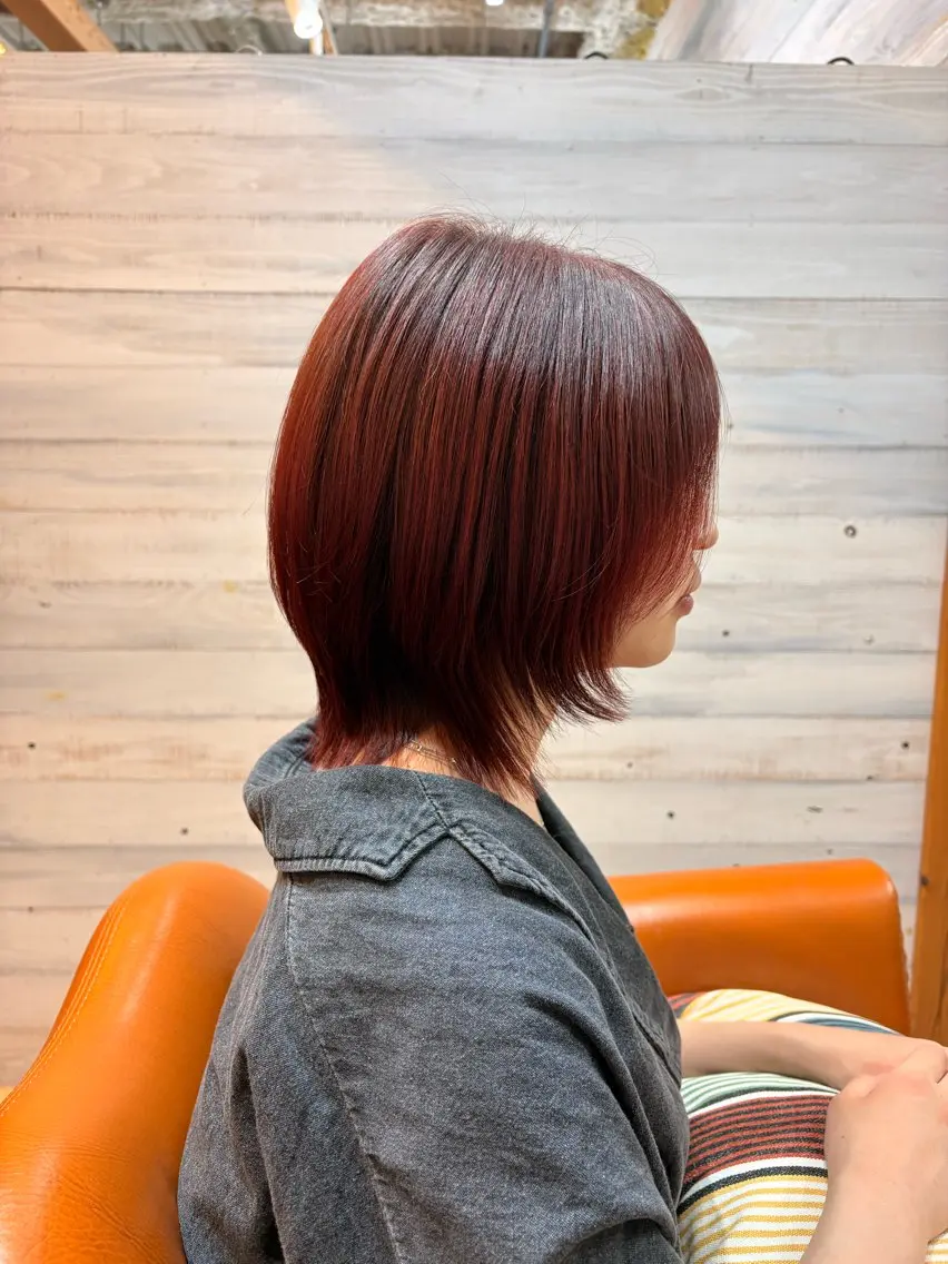 ミディアム カット ヘアカラー 矢崎 智也のヘアスタイル