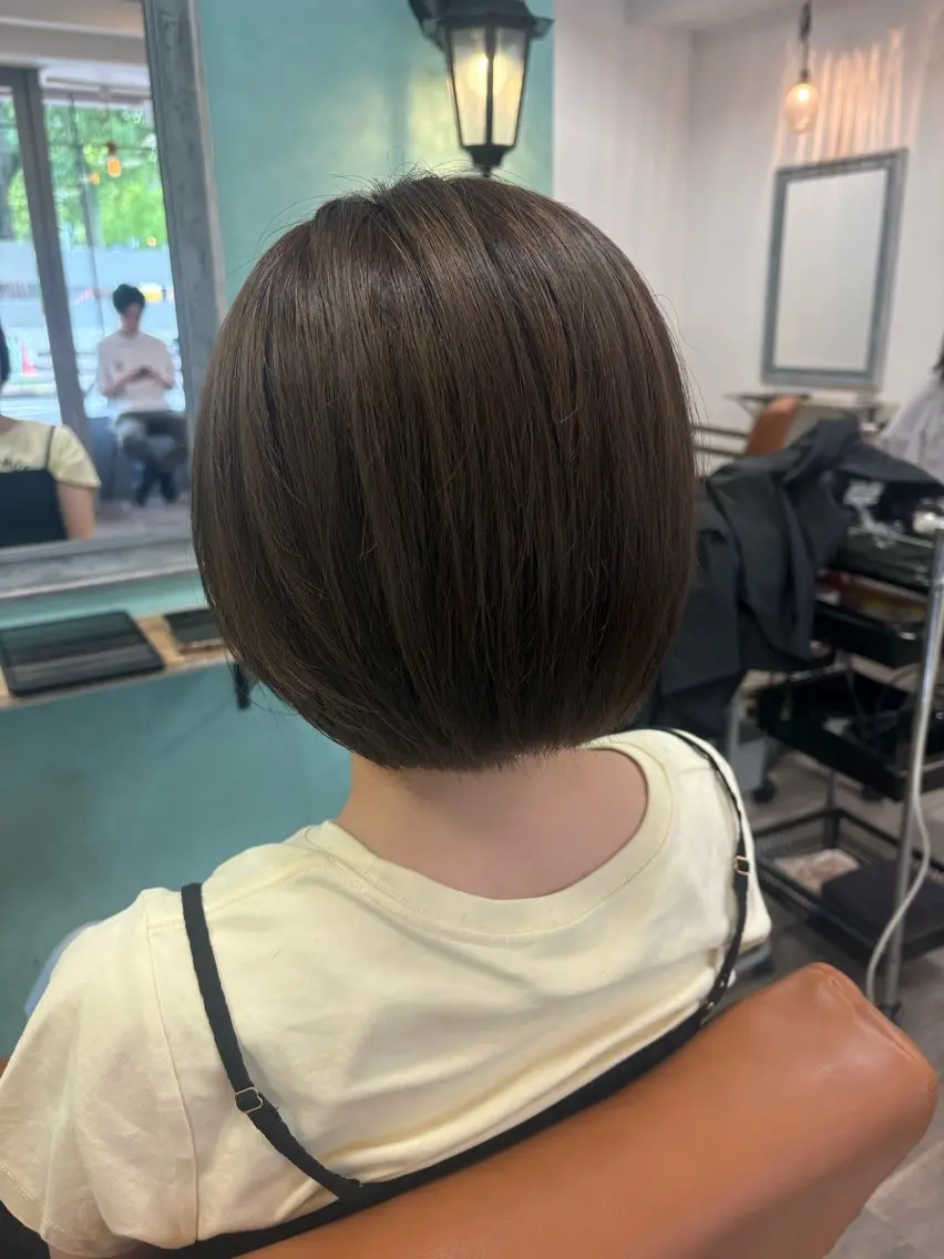 ショート カラー ブラウンカラー ナチュラルブラウン ERII /伏見 カットモデル募集中！のヘアスタイル