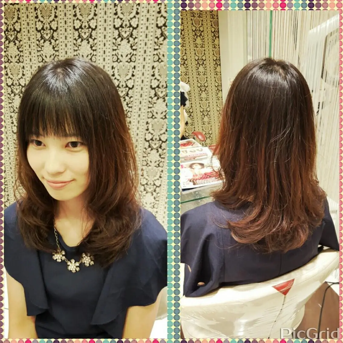 セミロング パーマ セミロングパーマ デジタルパーマ 秋山 幸太のヘアスタイル