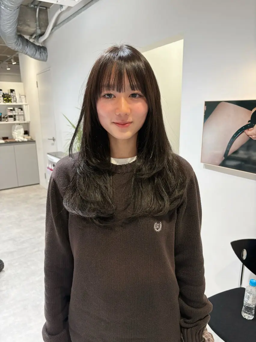 ロング カット ヘアカラー トリートメント レイヤーカット ✨️奥田良太✨️のヘアスタイル